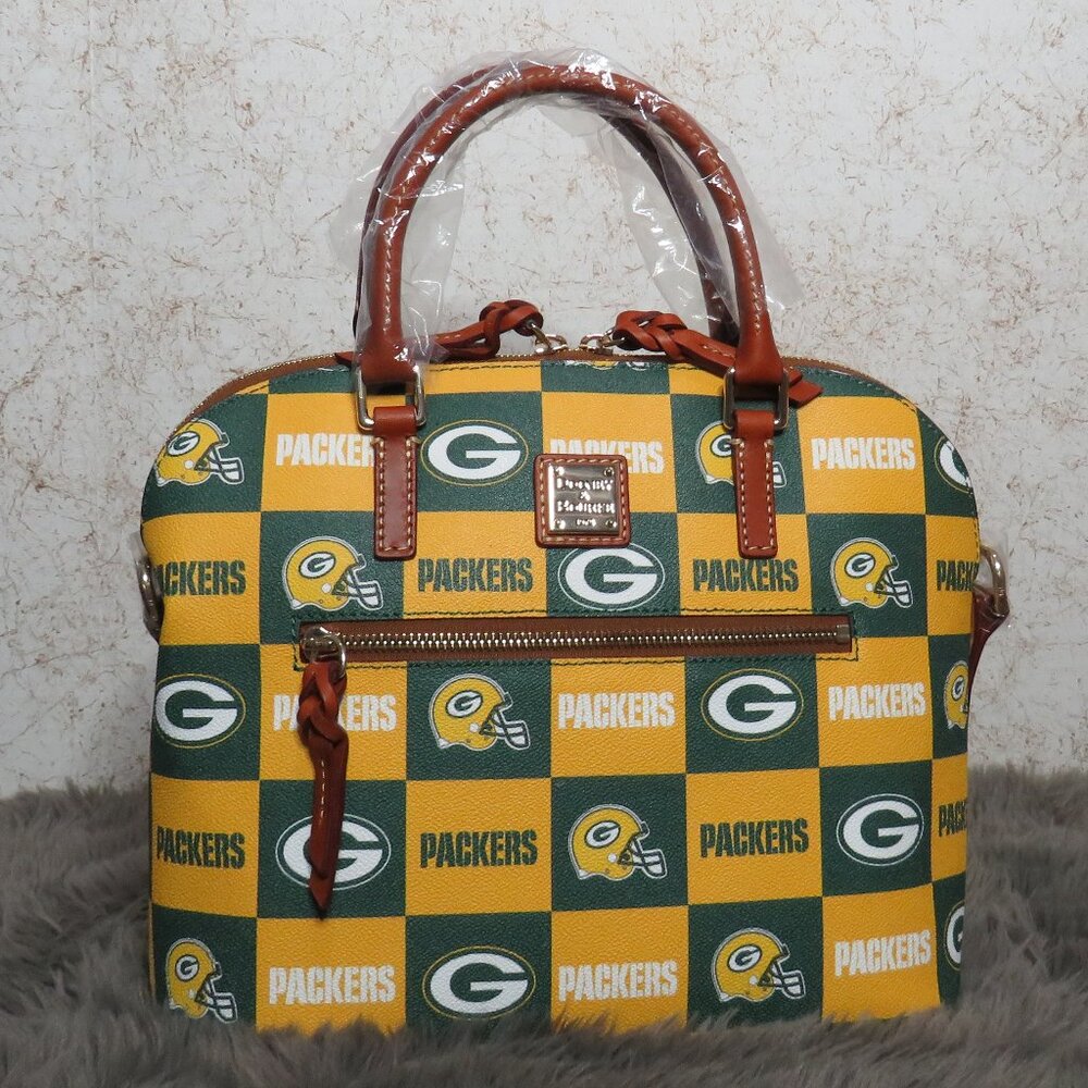 Dooney & Bourke NFL Green Bay Packers Domed Zip Satchel (Green)